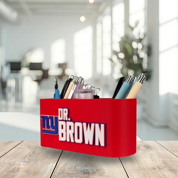Personalized New York Giants Desk Organizer, Giants Gift, Giants Office Gift - Picture 7 of 10